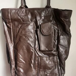 Brown Leather Tote Bag